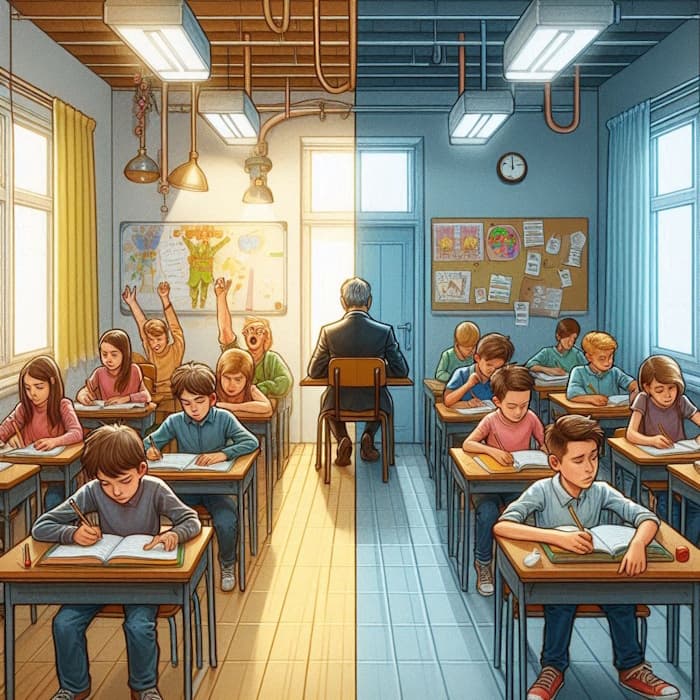 School administrator discussing class placement concerns with parent, demonstrating the importance of effective student assignment systems